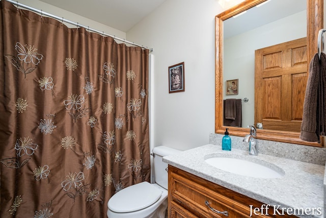 7153 Keystone Ct, Jenison, MI 49428 - full bathroom with vanity, toilet, and curtained shower