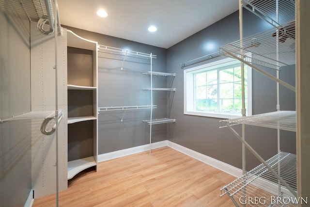 9318 Jefferson Rd, Lakeview, MI 48850 - spacious closet with wood finished floors