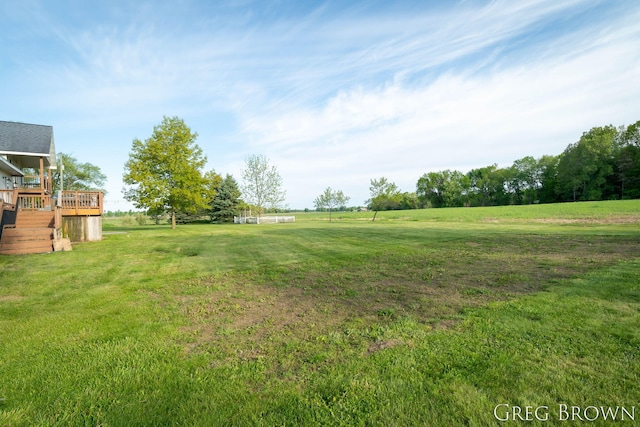 9318 Jefferson Rd, Lakeview, MI 48850 - view of grassy yard featuring a deck