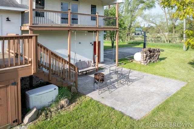 9318 Jefferson Rd, Lakeview, MI 48850 - view of patio / terrace featuring a wooden deck