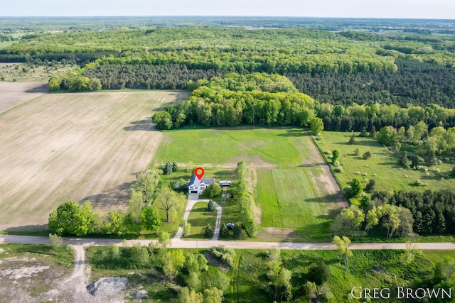 9318 Jefferson Rd, Lakeview, MI 48850 - view of property location with rural landscape and a heavily wooded area