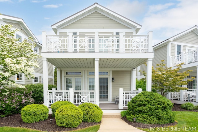 807 Lake St Unit 7, Saugatuck, MI 49453 - view of front of home featuring a porch and a balcony