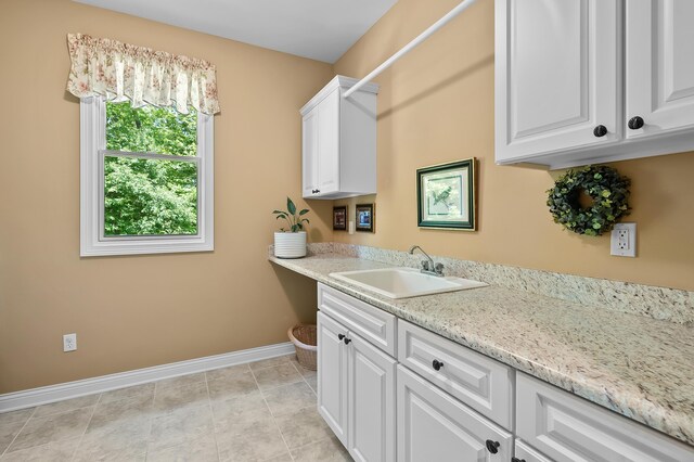6461 E Bay Ln, Richland, MI 49083 - laundry room featuring a sink and baseboards