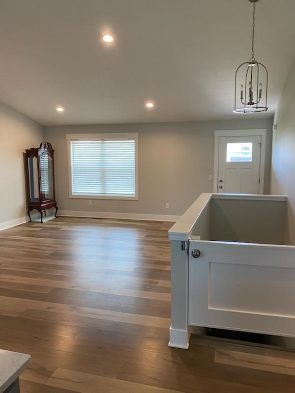 3699 Teton Dr, Hudsonville, MI 49426 - foyer entrance featuring plenty of natural light, dark wood-type flooring, recessed lighting, and baseboards