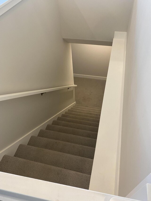 3699 Teton Dr, Hudsonville, MI 49426 - stairs featuring carpet and baseboards