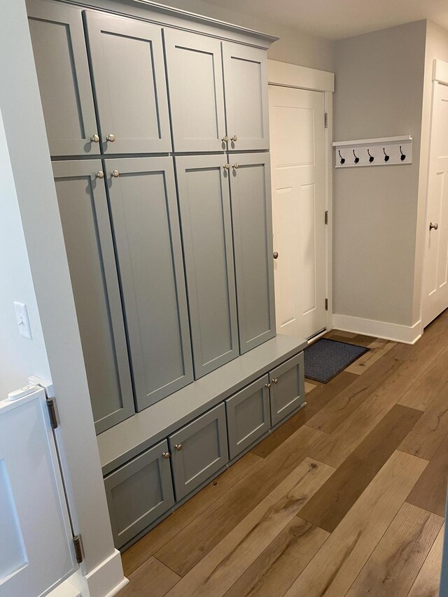 3699 Teton Dr, Hudsonville, MI 49426 - mudroom featuring light wood-style floors and baseboards