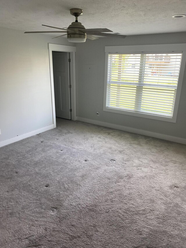 3699 Teton Dr, Hudsonville, MI 49426 - carpeted spare room with baseboards, ceiling fan, and a textured ceiling
