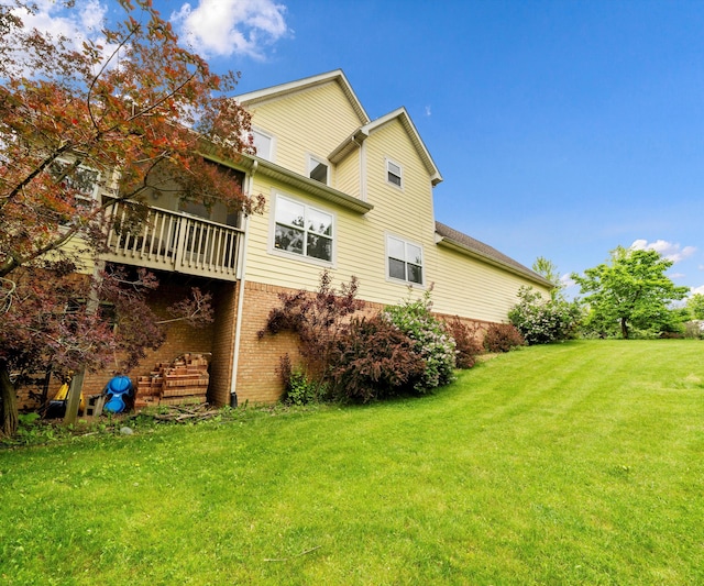 6201 Donovanridge, Dexter, MI 48130 - back of property with a yard and brick siding