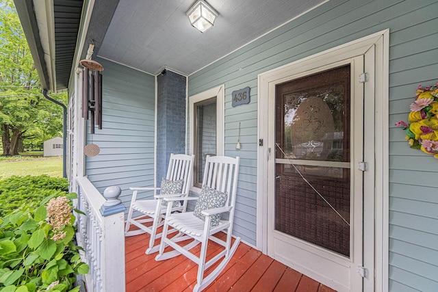 436 Portage St, Grass Lake, MI 49240 - view of wooden porch