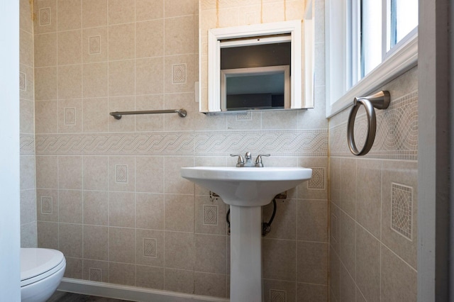 1949 Grove Rd, Ypsilanti, MI 48198 - half bathroom with toilet and tile walls
