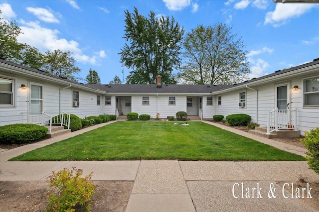 787 Andover St SE Unit 7, Grand Rapids, MI 49548 - ranch-style home featuring a front yard, a chimney, and entry steps