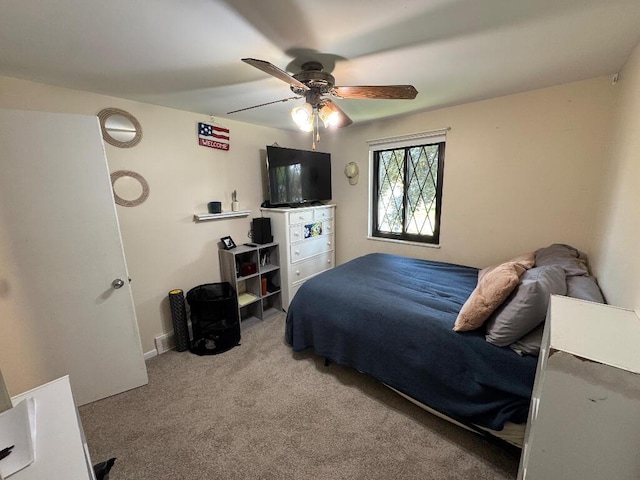 3671 Lido, Highland, MI 48356 - bedroom featuring carpet floors and a ceiling fan