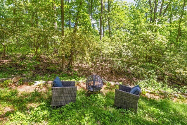 3427 E Dobson Pl, Ann Arbor, MI 48105 - view of yard with a fire pit