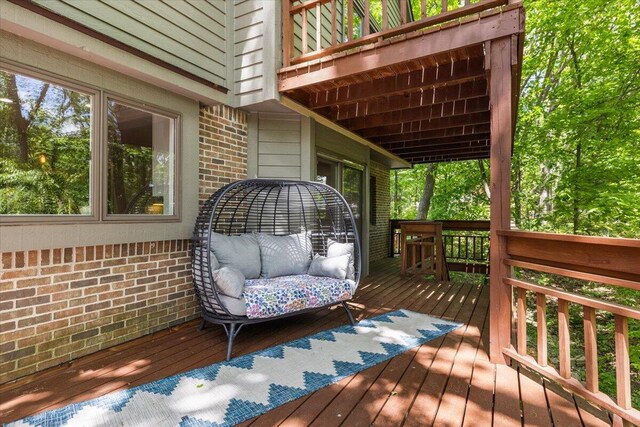 3427 E Dobson Pl, Ann Arbor, MI 48105 - view of wooden deck