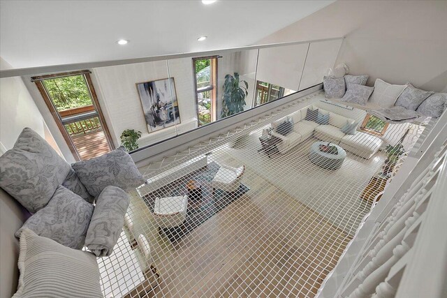 3427 E Dobson Pl, Ann Arbor, MI 48105 - living room featuring recessed lighting and tile patterned floors