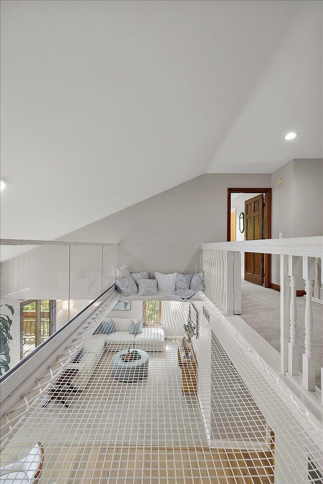 3427 E Dobson Pl, Ann Arbor, MI 48105 - additional living space featuring carpet and vaulted ceiling