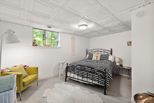 3427 E Dobson Pl, Ann Arbor, MI 48105 - carpeted bedroom with an ornate ceiling and baseboards