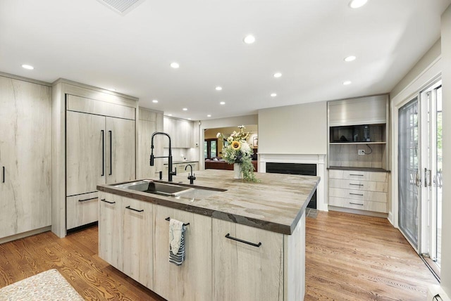 1630 S 3rd St, Niles, MI 49120 - kitchen featuring plenty of natural light, a sink, modern cabinets, a center island with sink, and recessed lighting