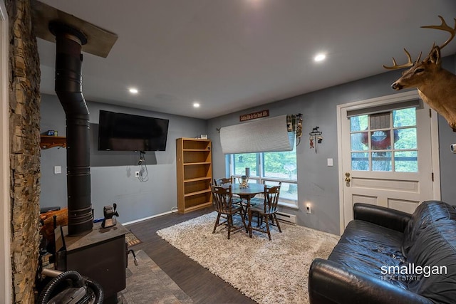 9134 39th Ave, Bitely, MI 49309 - dining room featuring dark wood finished floors and recessed lighting
