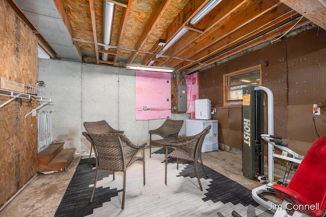1480 W 72nd St, Newaygo, MI 49337 - unfinished below grade area featuring electric panel