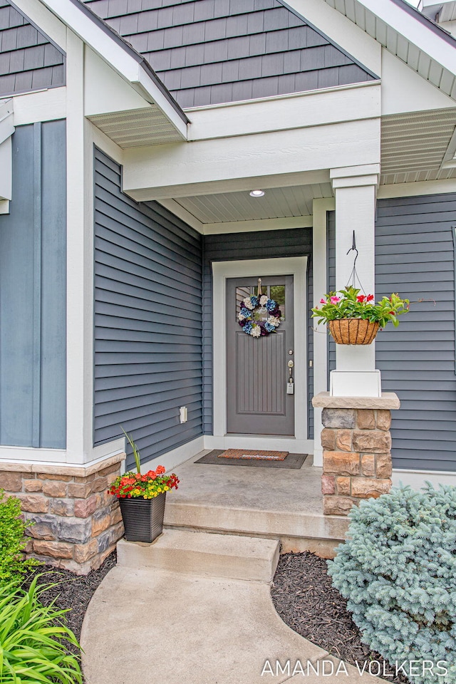 1551 Providence Cove Ct, Byron Center, MI 49315 - entrance to property featuring stone siding