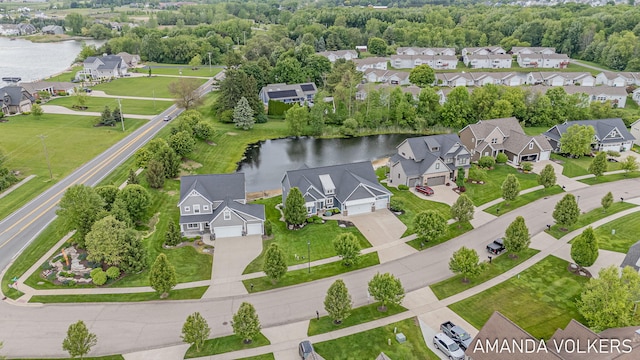 1551 Providence Cove Ct, Byron Center, MI 49315 - aerial perspective of suburban area with a large body of water