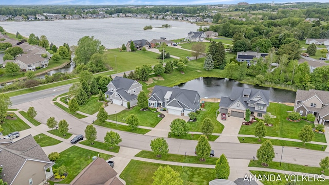 1551 Providence Cove Ct, Byron Center, MI 49315 - aerial perspective of suburban area featuring a large body of water