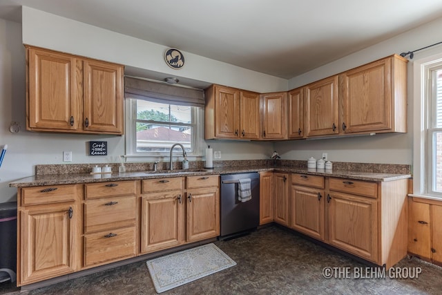 544 Shawmut Blvd NW, Grand Rapids, MI 49504 - kitchen with dishwasher and dark stone countertops