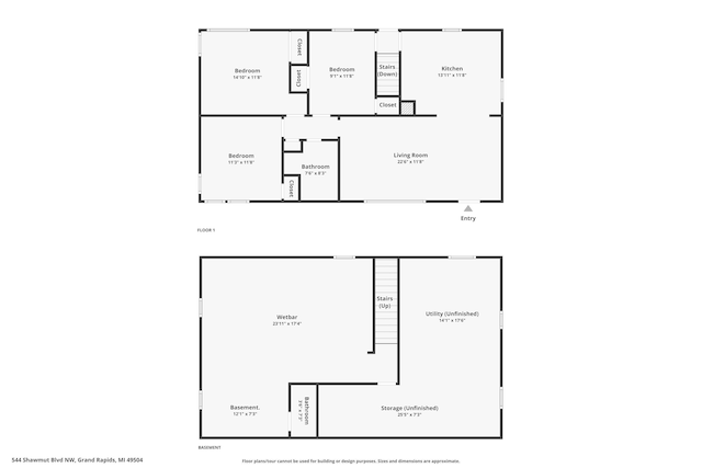 544 Shawmut Blvd NW, Grand Rapids, MI 49504 - view of room layout