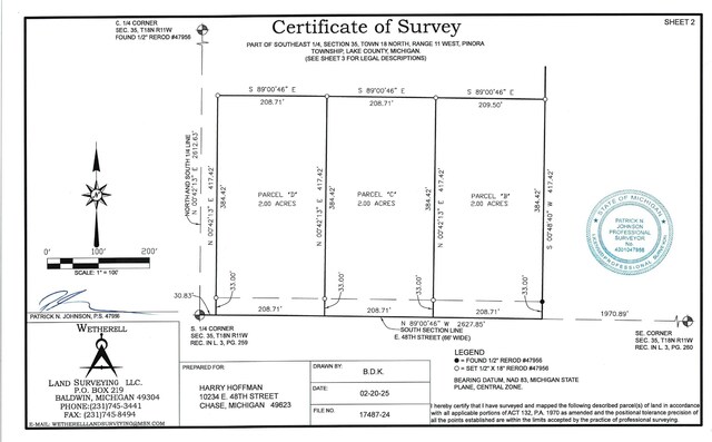2ACRES E 48th St, Chase, MI 49623