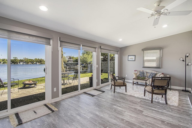 2019 Lakeview Dr, Portage, MI 49002 - sunroom featuring a water view