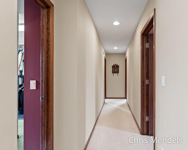 150 Bay Circle Dr, Holland, MI 49424 - corridor featuring light colored carpet, recessed lighting, and baseboards