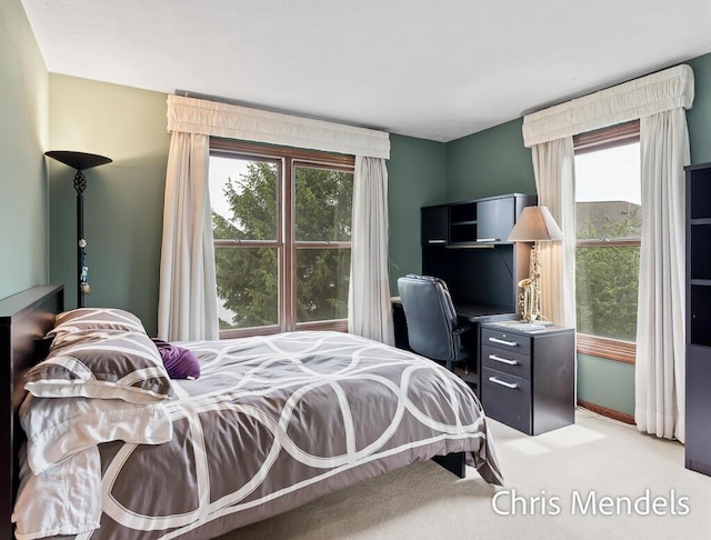 150 Bay Circle Dr, Holland, MI 49424 - bedroom featuring carpet flooring, multiple windows, and a desk