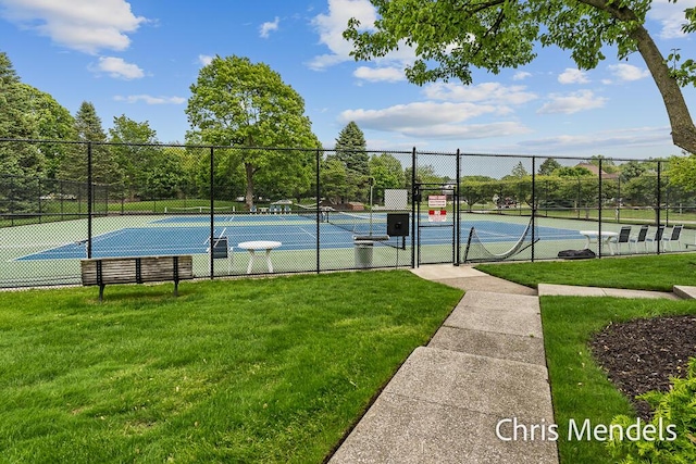 150 Bay Circle Dr, Holland, MI 49424 - view of tennis court featuring a gate