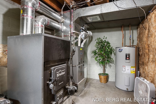 16507 Sleeper St, Grand Haven, MI 49417 - utility room featuring electric water heater