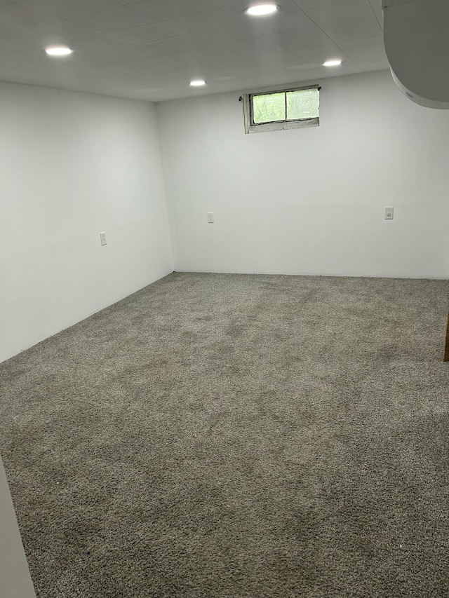 1283 Vesta Rd, Muskegon, MI 49445 - basement with carpet and recessed lighting