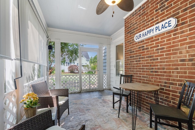 770 Bloomfield Blvd, Jackson, MI 49203 - sunroom / solarium with ceiling fan