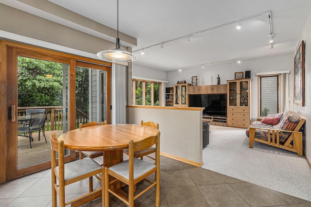 4223 Spring Lake Blvd, Ann Arbor, MI 48108 - tiled dining room with healthy amount of natural light and rail lighting