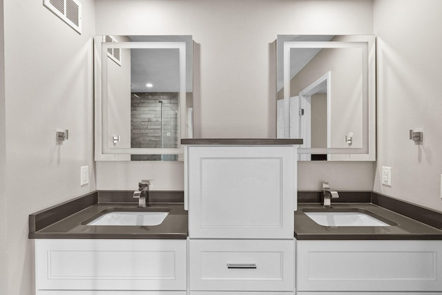 33081 Old Post Rd, Niles, MI 49120 - full bathroom with double vanity and tiled shower