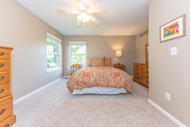 6240 Vineyard Ave, Ann Arbor, MI 48108 - bedroom with carpet flooring, baseboards, and ceiling fan