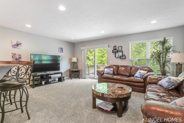 926 N Sandalwood Cir, Muskegon, MI 49441 - carpeted living area with recessed lighting
