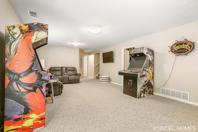 926 N Sandalwood Cir, Muskegon, MI 49441 - rec room featuring carpet floors and baseboards