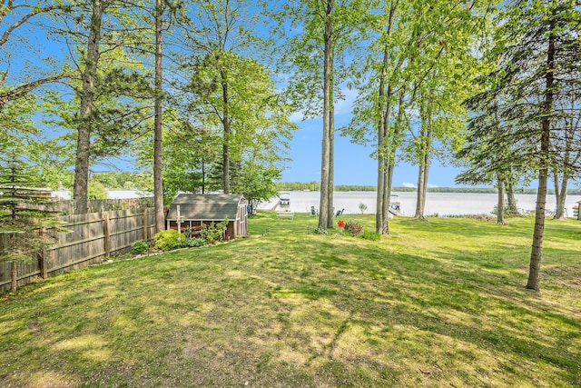 1142 Wolf Lake Dr, Baldwin, MI 49304 - view of yard featuring a water view