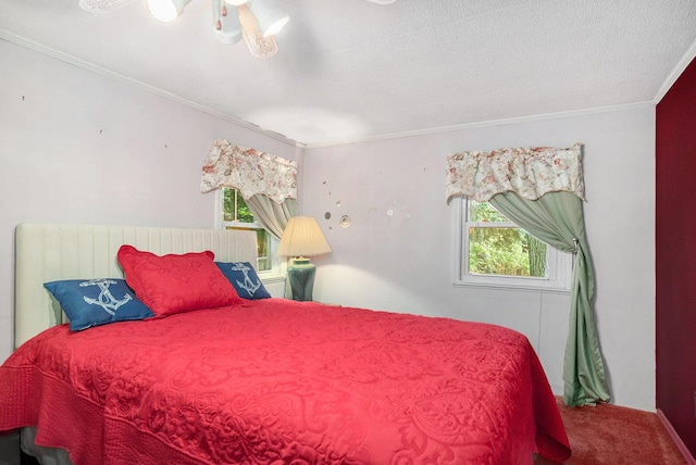 4468 Teal Ln, Newaygo, MI 49337 - bedroom featuring multiple windows, carpet flooring, and ornamental molding