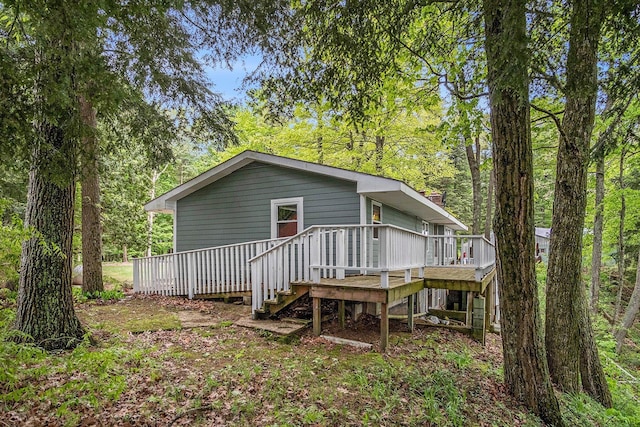 4468 Teal Ln, Newaygo, MI 49337 - view of front of property featuring a deck and stairs