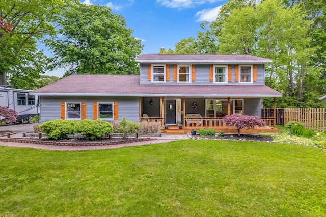 4744 Sandy Ln, Whitehall, MI 49461 - view of front facade with a porch