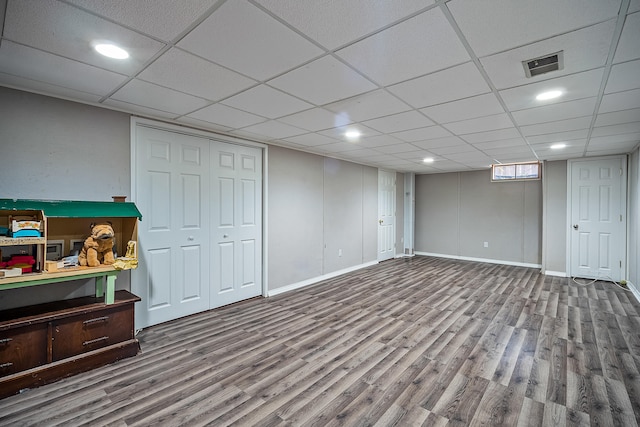 4744 Sandy Ln, Whitehall, MI 49461 - finished basement featuring wood finished floors, baseboards, and recessed lighting
