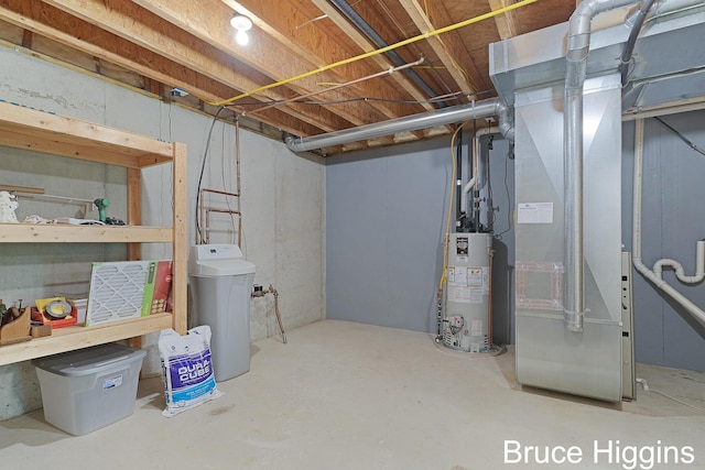 614 Oriole Ct Unit 7, Middleville, MI 49333 - unfinished below grade area with gas water heater, a water softener system, and heating unit