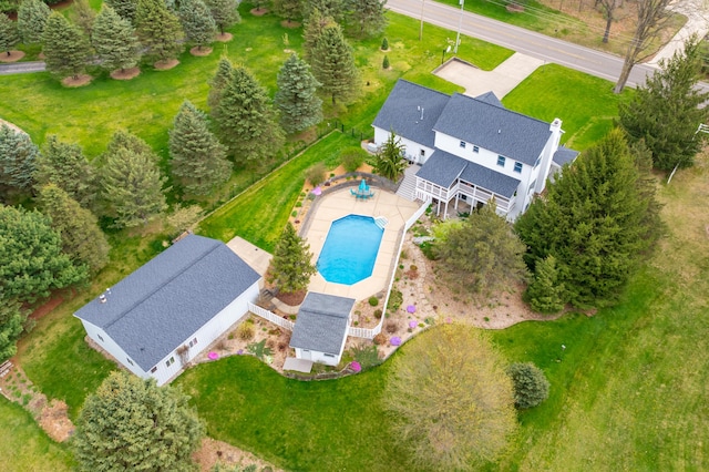 7572 S 10th St, Kalamazoo, MI 49009 - aerial view of property and surrounding area with a pool area