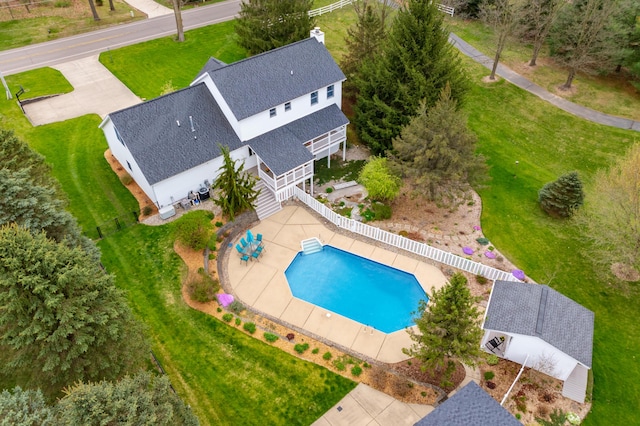 7572 S 10th St, Kalamazoo, MI 49009 - aerial view of property and surrounding area featuring a pool